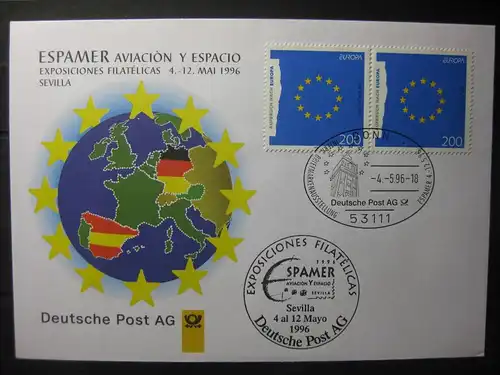 Messebrief, Ausstellungsbrief Deutsche Post: Internationale Briefmarken-Messe Espamer 1996, Sevilla