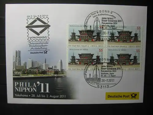 Messebrief, Ausstellungsbrief Deutsche Post: Internationale Briefmarken-Ausstellung Phila Nippon 11, Yokahama 2011