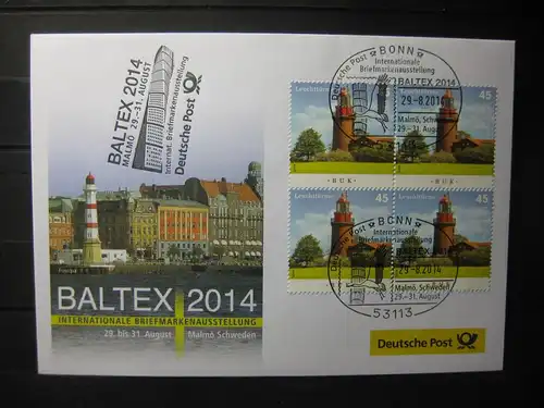 Messebrief, Ausstellungsbrief Deutsche Post: Internationale Briefmarken-Ausstellung Baltex 2014, Malmö