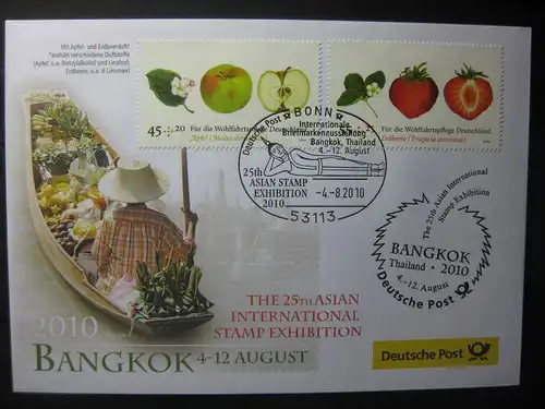 Messebrief, Ausstellungsbrief Deutsche Post: Internationale Briefmarken-Ausstellung Bangkok 2010