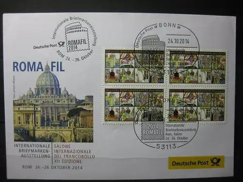 Messebrief, Ausstellungsbrief Deutsche Post: Internationale Briefmarken-Ausstellung  Romafil 2014, Rom