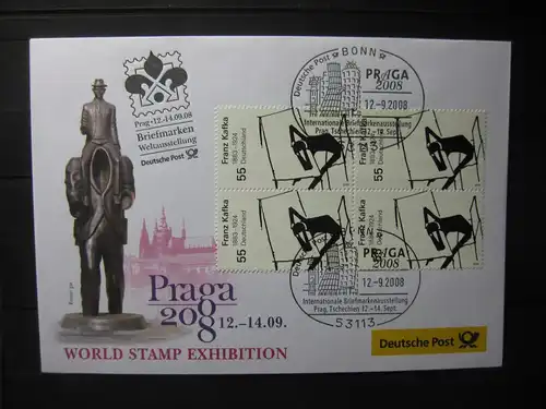 Messebrief, Ausstellungsbrief Deutsche Post: World Stamp Exhibition Praga 2008, Prag