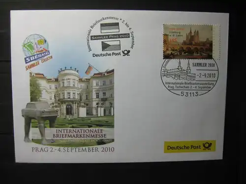 Messebrief, Ausstellungsbrief Deutsche Post: Internationale Briefmarken-Ausstellung  Sammler 2010, Prag