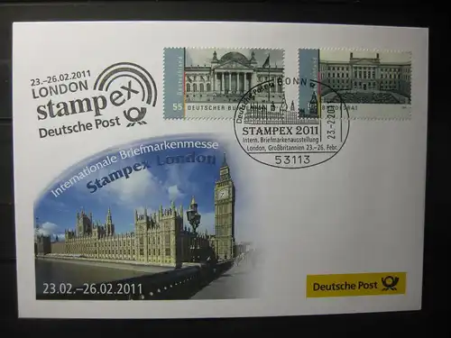 Messebrief, Ausstellungsbrief Deutsche Post: Internationale Briefmarken-Ausstellung  Stampex 2011, London