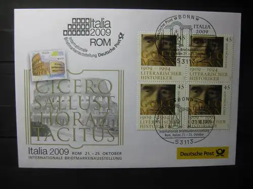 Messebrief, Ausstellungsbrief Deutsche Post: Internationale Briefmarken-Ausstellung  Italia 2009, Rom