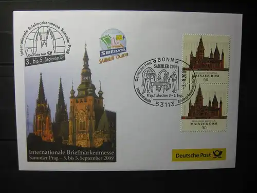Messebrief, Ausstellungsbrief Deutsche Post: Internationale Briefmarken-Ausstellung  Sammler 2009, Prag