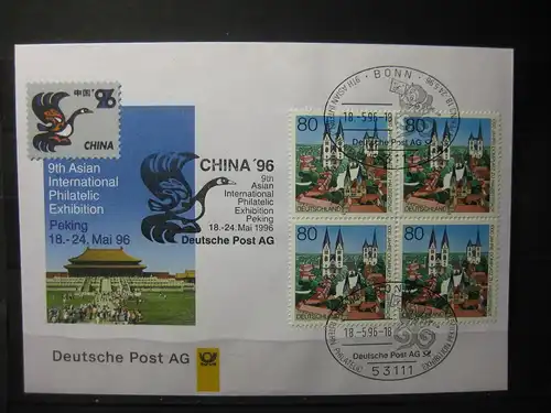 Messebrief, Ausstellungsbrief Deutsche Post: International Philatelic Exhibition China 96, Peking 1996