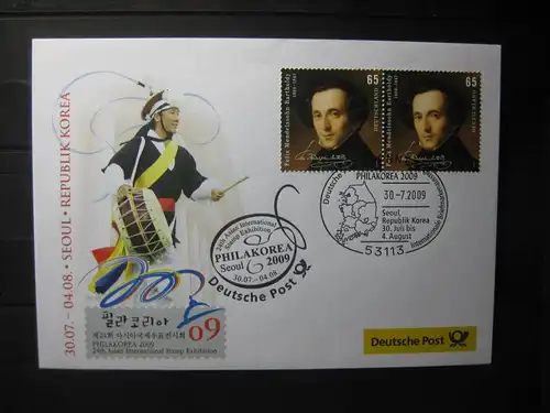 Messebrief, Ausstellungsbrief Deutsche Post: World Stamp Exhibition PhilaKorea 2009, Seoul