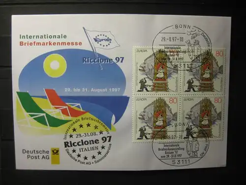 Messebrief, Ausstellungsbrief Deutsche Post: Internationale Briefmarken-Messe Riccione 97, 1997