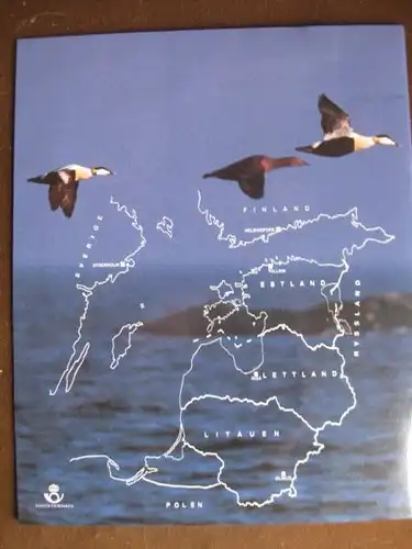 Gemeinschaftsausgabe Mare Balticum von 1992: Litauen, Lettland, Estland, Schweden mit Schwarzdruck