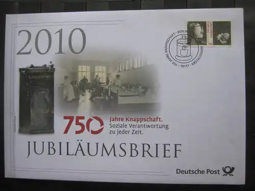 Jubiläumsbrief Deutsche Post: 750 Jahre Knappschaft