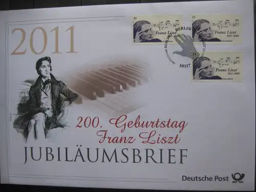 Jubiläumsbrief Deutsche Post: 200. Geburtstag Franz Liszt