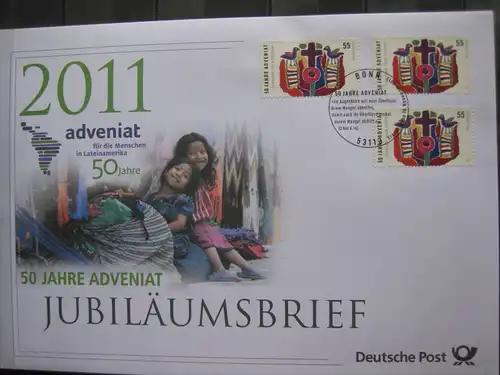 Jubiläumsbrief Deutsche Post: 50 Jahre Adveniat
