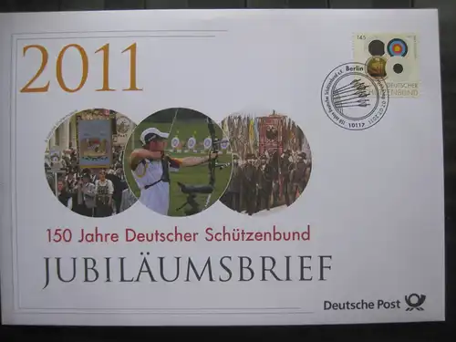 Jubiläumsbrief Deutsche Post: 150 Jahre Deutscher Schützenbund