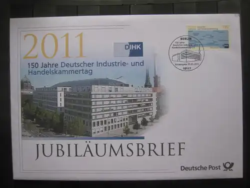 Jubiläumsbrief Deutsche Post: 150 Jahre Deutscher Industrie- und Handelskammertag