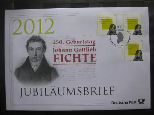 Jubiläumsbrief Deutsche Post: 250. Geburtstag Johann G. Fichte