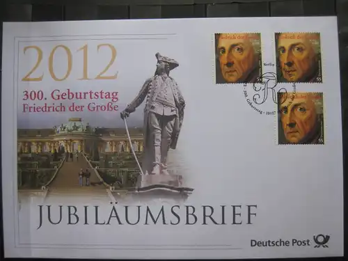 Jubiläumsbrief Deutsche Post: 300. Geburtstag Friedrich der Große
