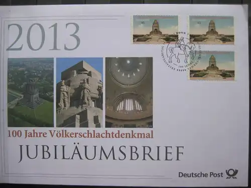 Jubiläumsbrief Deutsche Post: 100 Jahre Völkerschlachtdenkmal