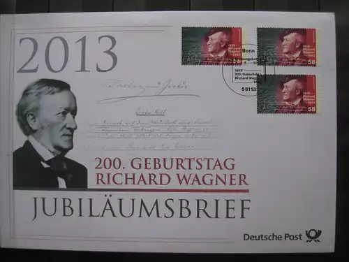 Jubiläumsbrief Deutsche Post: 200. Geburtstag Richard Wagner 