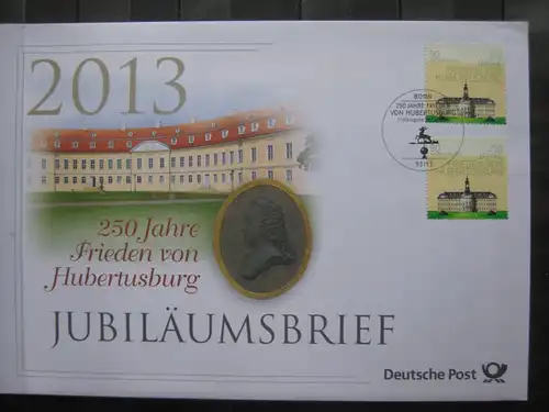 Jubiläumsbrief Deutsche Post: 250 Jahre Frieden von Hubertusburg
