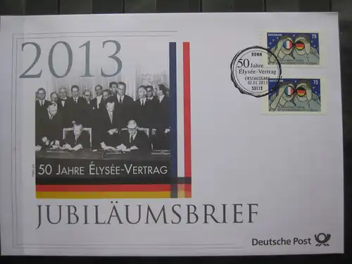 Jubiläumsbrief Deutsche Post: 50 Jahre Elysee-Vertrag