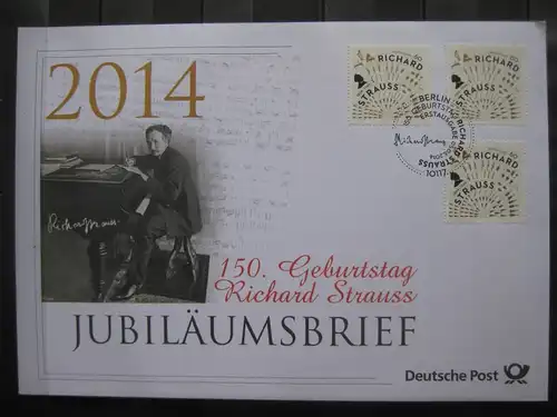 Jubiläumsbrief Deutsche Post: 150. Geburtstag Richard Strauss