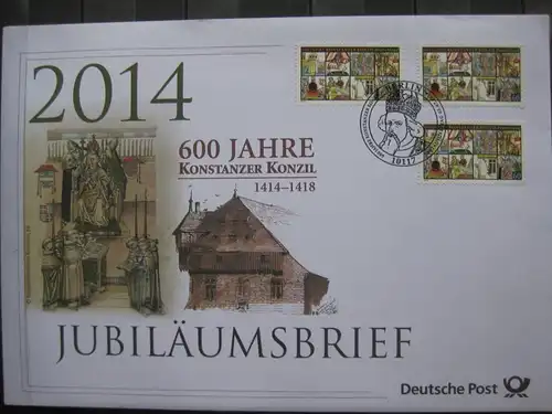 Jubiläumsbrief Deutsche Post: 600 Jahre Konstanzer Konzil