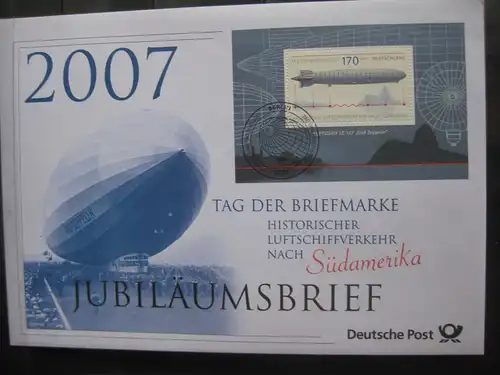 Jubiläumsbrief Deutsche Post: Tag der Briefmarke, Historischer Luftverkehr