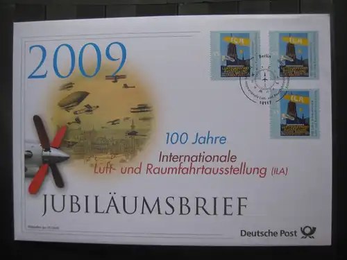 Jubiläumsbrief Deutsche Post: 100 Jahre Internationale Luft- und Raumfahrtausstellung (ILA), 2009
