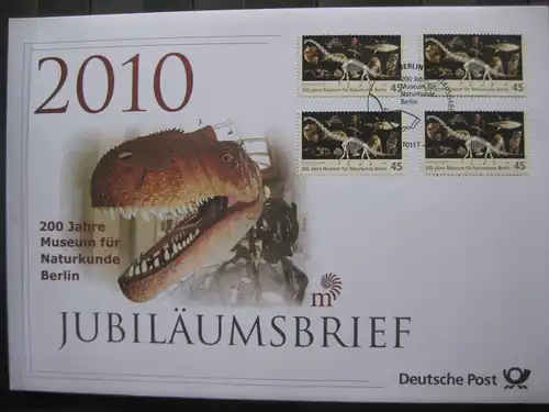 Jubiläumsbrief Deutsche Post: 200 Jahre Museum für Naturkunde, 2010