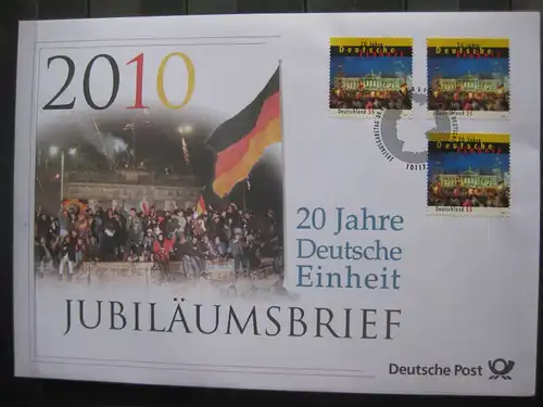 Jubiläumsbrief Deutsche Post: 20 Jahre Deutsche Einheit, 2010