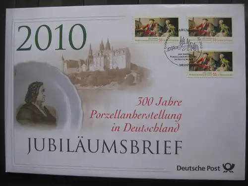 Jubiläumsbrief Deutsche Post: 300 Jahre Porzellanherstellung in Deutschland, 2010