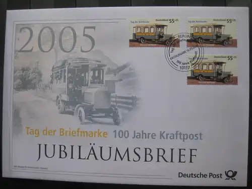 Jubiläumsbrief Deutsche Post: 100 Jahre Kraftpost, 2005
