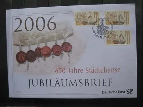 Jubiläumsbrief Deutsche Post: 650 Jahre Städtehanse, 2006