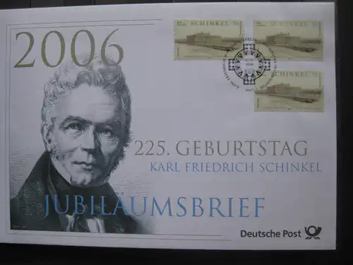 Jubiläumsbrief Deutsche Post: 225. Geburtstag Karl F. Schinkel