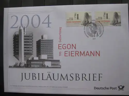 Jubiläumsbrief Deutsche Post: 100. Geburtstag Egon Eiermann, 2004