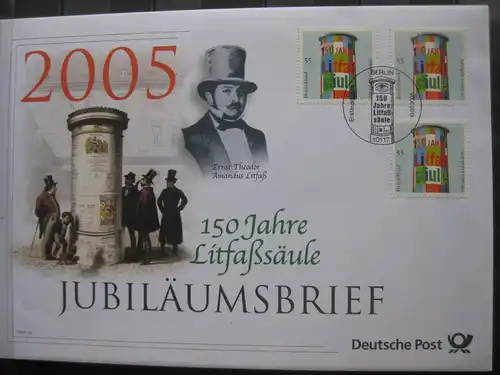 Jubiläumsbrief Deutsche Post: 150 Jahre Litfaßsäule, 2005