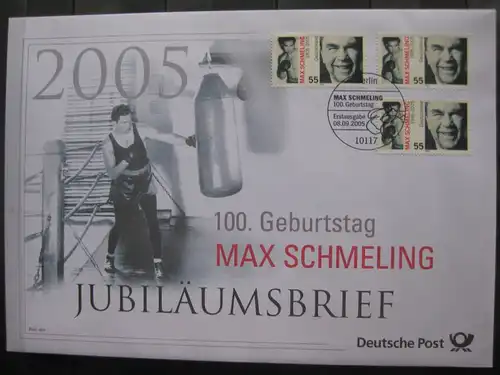 Jubiläumsbrief Deutsche Post: 100. Geburtstag Max Schmeling, 2005