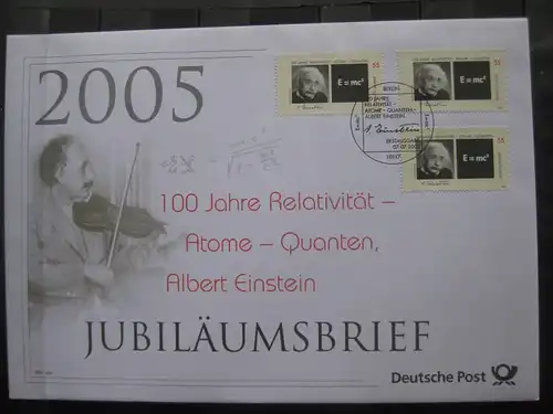 Jubiläumsbrief Deutsche Post: Albert Einstein, 2005