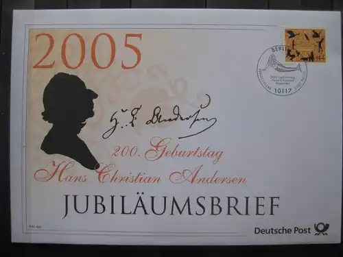 Jubiläumsbrief Deutsche Post: 200. Geburtstag Hans Chr. Andersen, 2005