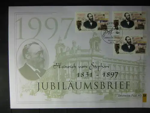 Jubiläumsbrief Deutsche Post: Heinrich von Stephan