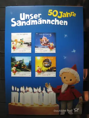 Gedenkblatt  Erinnerungsblatt der Deutsche Post: 50 Jahre Unser Sandmännchen, 2009