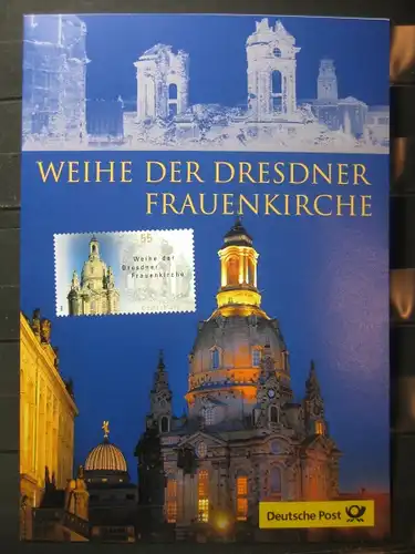 Gedenkblatt  Erinnerungsblatt der Deutsche Post: Weihe der Frauenkirche, 2005