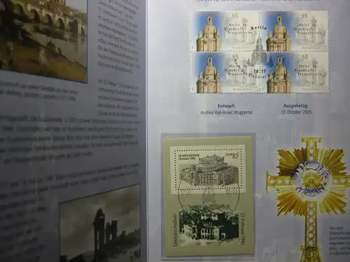 Gedenkblatt  Erinnerungsblatt der Deutsche Post: Weihe der Frauenkirche, 2005