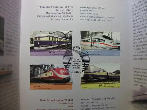 Gedenkblatt  Erinnerungsblatt der Deutsche Post: Klassiker der deutschen Eisenbahn, 2006