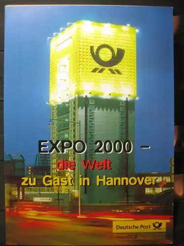 Gedenkblatt  Erinnerungsblatt der Deutsche Post: EXPO 2000