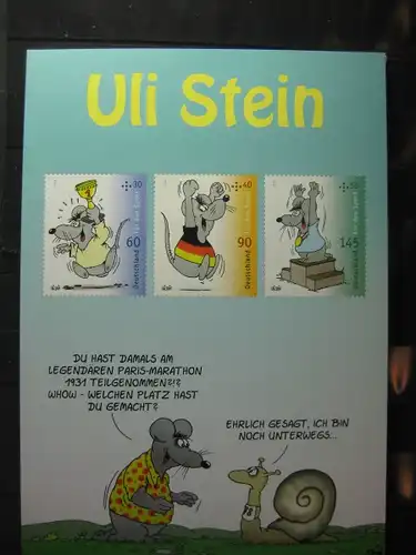Gedenkblatt  Erinnerungsblatt der Deutsche Post: Uli Stein, 2013