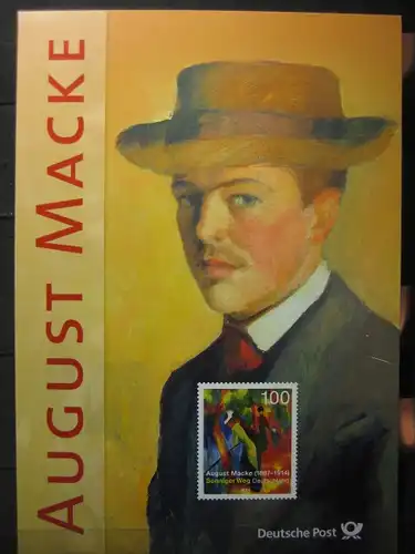 Gedenkblatt  Erinnerungsblatt der Deutsche Post: August Macke, 2014