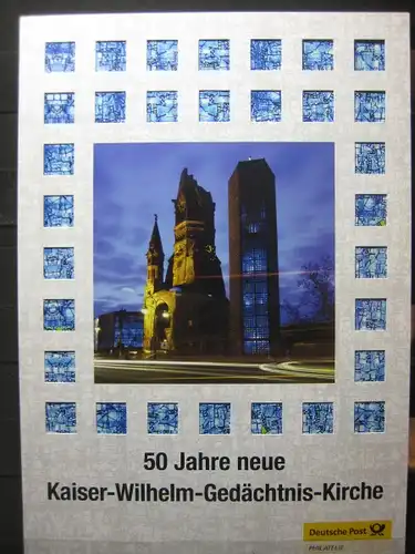 Gedenkblatt  Erinnerungsblatt der Deutsche Post: 50 Jahre neue Kaiser-Wilhelm-Gedächtniskirche, 2011