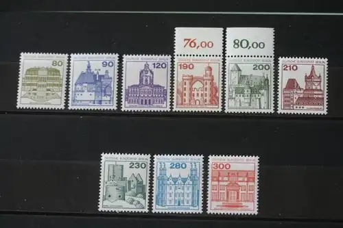 Berlin, Freimarkenserie, Dauermarkensatz 1977-1982: Burgen und Schlösser, komplette Serie